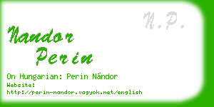 nandor perin business card