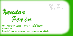 nandor perin business card